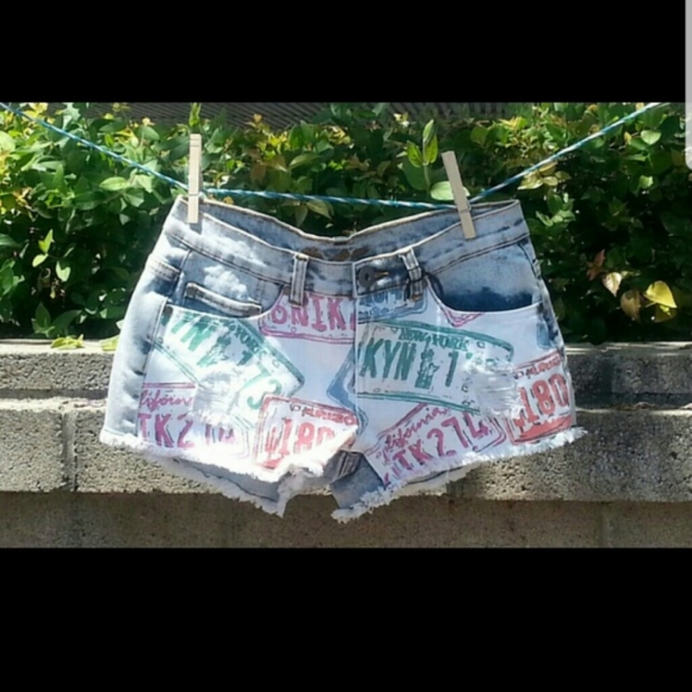 Denim cutoff shorts